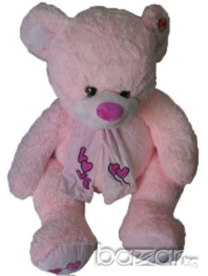 Мече плюш розово - огромно, снимка 1