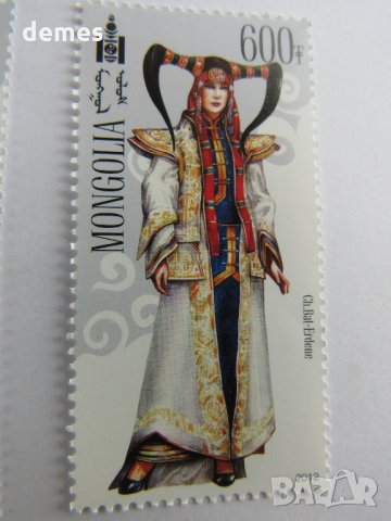  Сет 6 марки Монголски модерни национални костюм,ново,2012 г., снимка 12 - Филателия - 22424087