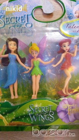 3 бр феи Зън зън камбанките Tinkerbell в кутия фигурки PVC за игра и украса торта топер, снимка 3 - Фигурки - 19439330