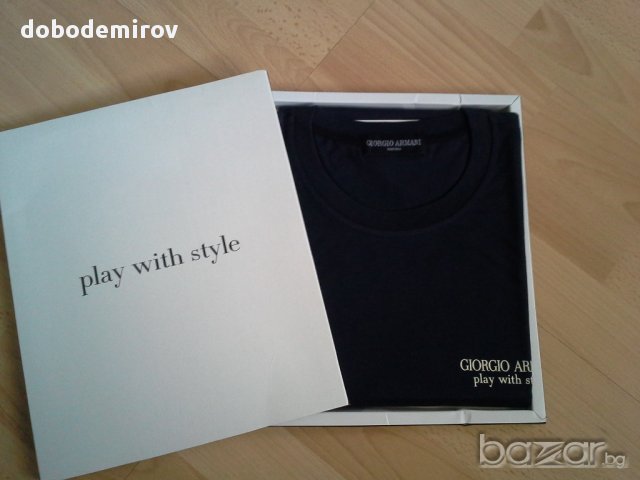 Нова тениска Giorgio Armani Play With Style, оригинал, снимка 12 - Тениски - 11871112