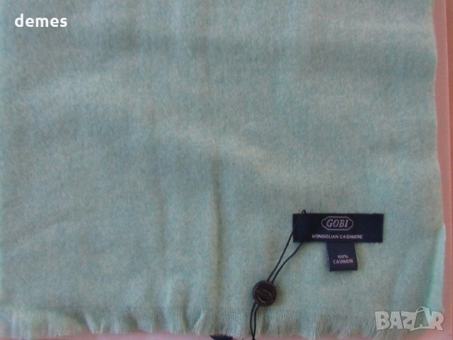  Фин шал 100% кашмир, цвят мента, Монголия, снимка 4 - Шалове - 23468336
