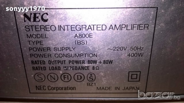 nec-amplifier 2x80w-japan-внос швеицария, снимка 8 - Ресийвъри, усилватели, смесителни пултове - 12685965