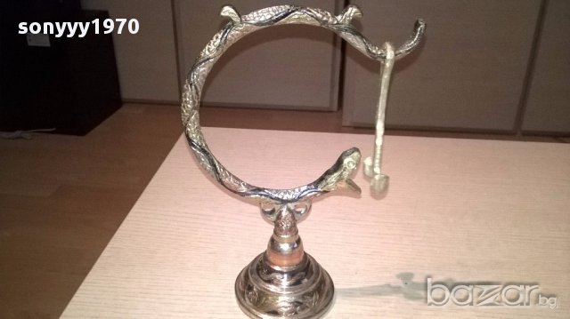 Змия-мед/месинг-ретро колекция 25х20х10-внос швеицария, снимка 3 - Антикварни и старинни предмети - 17769187