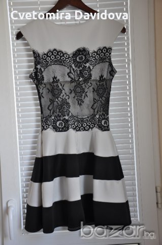 Дамска рокля Черно и Бяло, снимка 2 - Рокли - 18334538