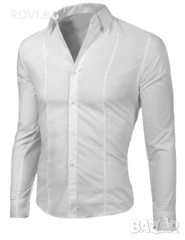 Мъжка Бяла Риза " Лукс ", снимка 1 - Ризи - 21551049