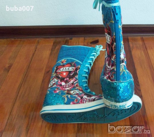 Ed Hardy оригинални дамски кецове UK7,5 /41, снимка 7 - Кецове - 7783217