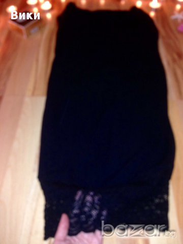 Елегантна черна рокля с дантела, снимка 4 - Рокли - 16271679