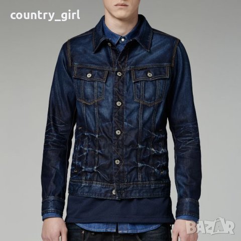 g-star slim tailor 3d jacket - страхотно дънково яке НОВО, снимка 2 - Якета - 22957873