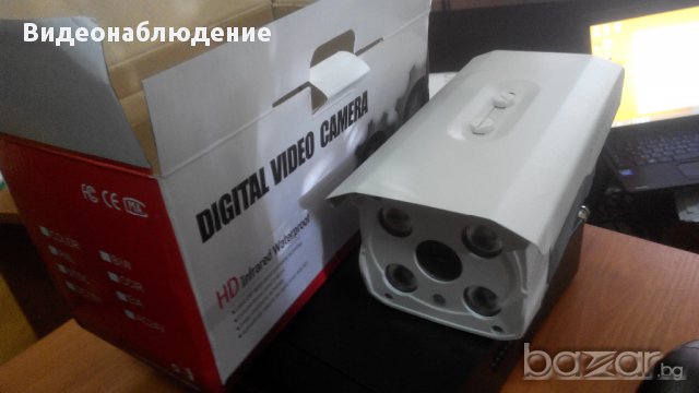 Метална 1/3" Sony Ccd HD 1200tvl 6мм Лещи 4 LED Аrray Ir 70 Метра Нощно Виждане Охранителна Камера, снимка 2 - Камери - 9538953