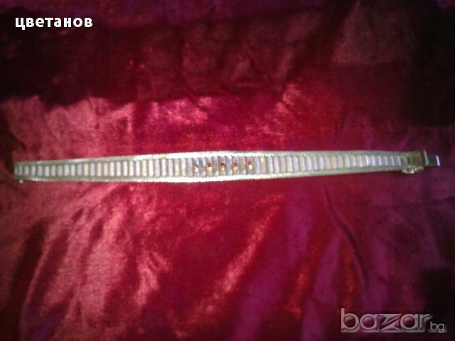 стара сребърна гривна с рубини и 18 к.злато, снимка 3 - Антикварни и старинни предмети - 16432046