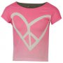 Тениска в розово с щампа сърце,нова,за 7-8 и за 9-10 годишно момиче