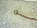 антика-стара лопата-ковано желязо 120х20см, снимка 4