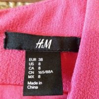 Дам.рокля-"H&M"-/полиестер+ликра/-цвят-цикламен. Закупена от Италия., снимка 3 - Рокли - 22610957