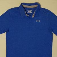 Under Armour НОВА оригинална поло тениска S UA синя фланелка с яка, снимка 2 - Спортни дрехи, екипи - 25314239