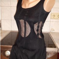 Черна секси рокля S/M р-р., снимка 5 - Рокли - 14071279