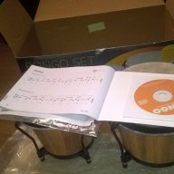 New bongos set+cd-40x23x19-made in germany-внос швеицария, снимка 11 - Ударни инструменти - 16949410