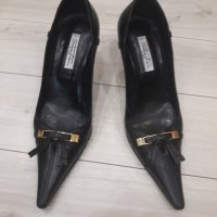 Черни италиански кожени официални обувки марка Sebastian , снимка 2 - Дамски елегантни обувки - 23418173