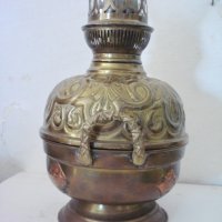 Стара лампа от месинг, снимка 4 - Антикварни и старинни предмети - 25412904