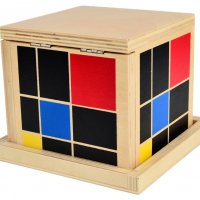Montessori Trinomial Cube Монтесори Триномиално Сензорно Кубче, снимка 1 - Образователни игри - 25000005
