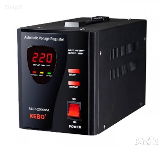 Стабилизатор на напрежение с релета SDR-2000 140VAC/260VAC 220VAC 2000VA, снимка 1