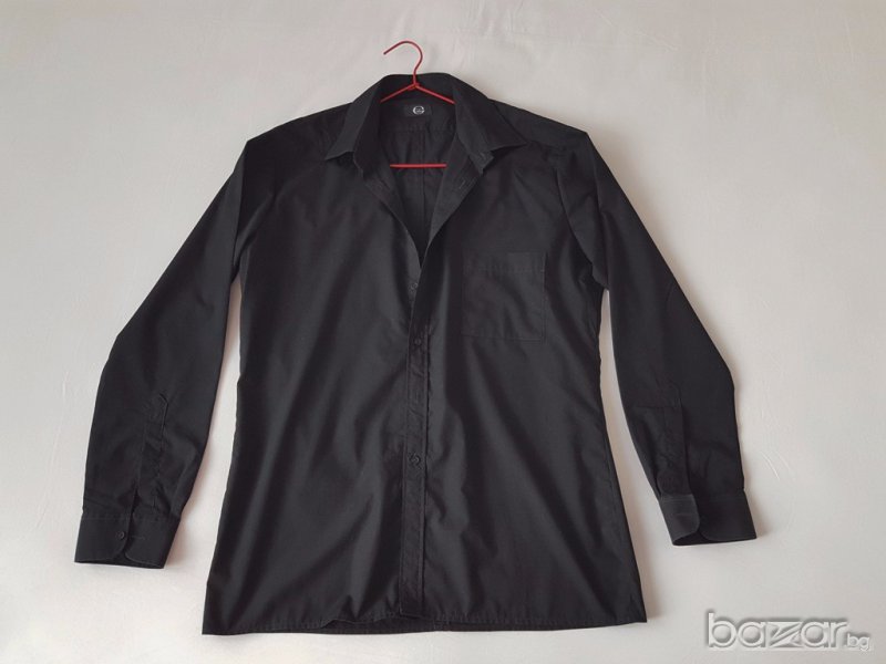 Черна мъжка риза Elite, М размер, снимка 1