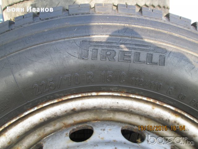 Гуми и джанти Pirelli 225/70R15' за Mercedes Спринтер- 70лв., снимка 4 - Гуми и джанти - 12278130