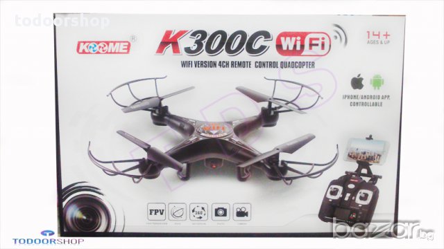 Дрон квадракоптер K300C с камера 2.0МР WiFi версия