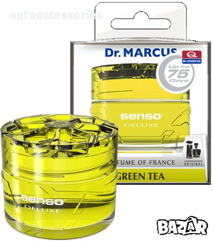 3000023242 Ароматизатор за кола, гел Dr. Marcus Senso Deluxe Green Tea, снимка 3 - Аксесоари и консумативи - 25827128