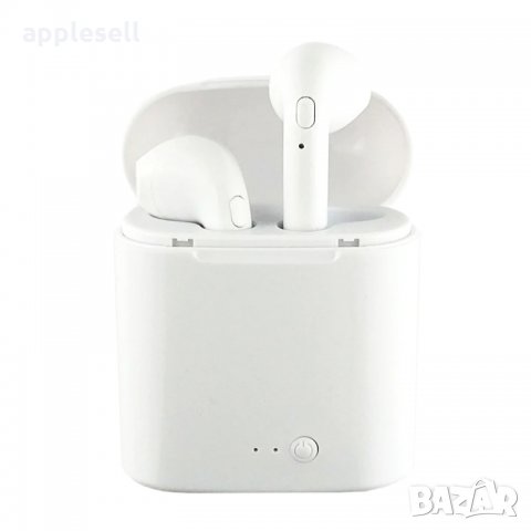 Безжични Bluetooth Слушалки с кутия i7S за iPhone Airpods powerbank телефон Huawei, снимка 3 - Слушалки, hands-free - 24093278