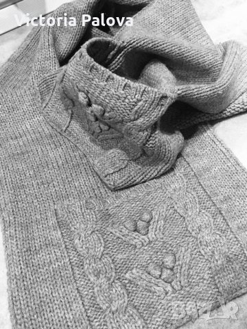 Необикновен шал с джобове, снимка 2 - Шапки - 23521789