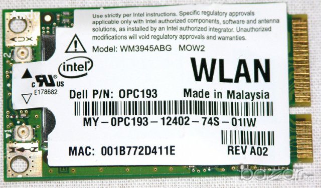  Wi-Fi мрежови карти 5 разл. модела : Wireless 802.11a/b/g на снимките , снимка 6 - Видеокарти - 11116822