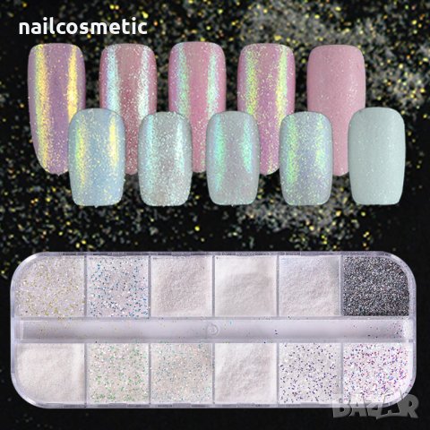 12 цвята пудра ефект русалка в кутия