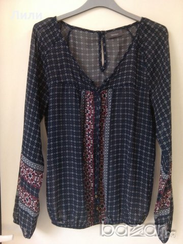 прозрачна блуза, снимка 1 - Блузи с дълъг ръкав и пуловери - 19656085