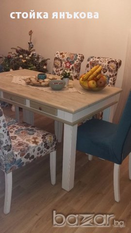 продавам трапезна маса, масив Каза арт, снимка 4 - Маси - 16853651
