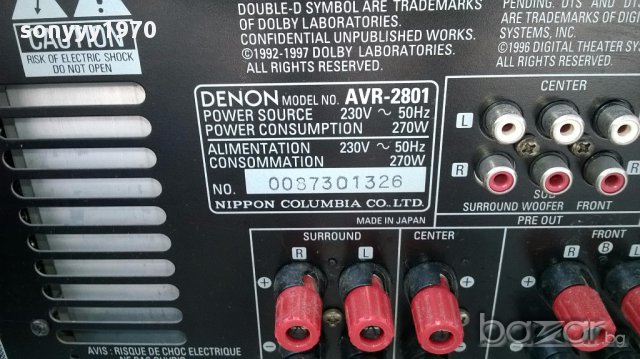 denon avr-2801-receiver-japan-от швеицария, снимка 10 - Ресийвъри, усилватели, смесителни пултове - 18152338