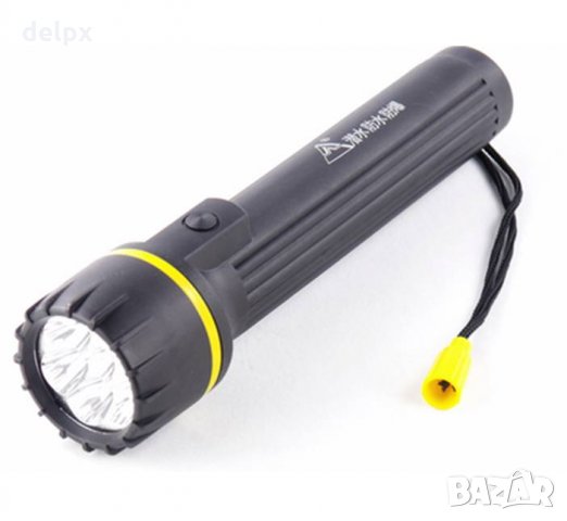 LED фенер влагоустойчив SF-813 с батерии 3xR20 1,5V, снимка 1