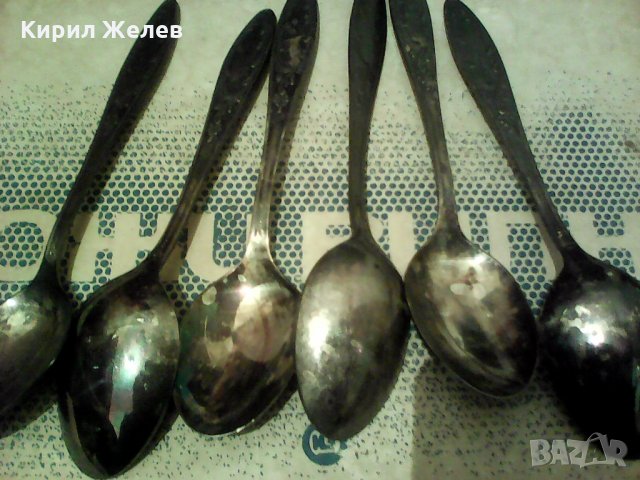 Стари руски ножчета лажички посребени , снимка 4 - Антикварни и старинни предмети - 23737056