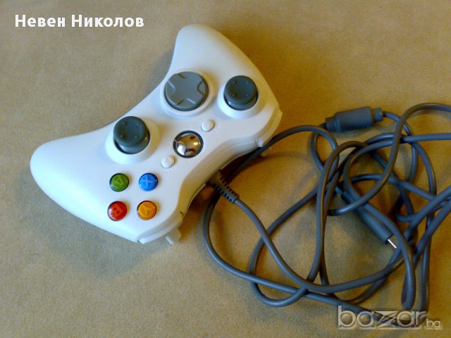 НОВ Xbox360 контролер, с кабел - БЯЛ, снимка 2 - Аксесоари - 13263417