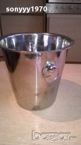 Шампаниера-инокс 22х20см-внос швеицария, снимка 2 - Антикварни и старинни предмети - 17627241