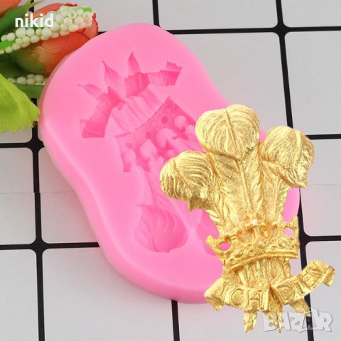 3 индиански пера силиконов молд декорация украса фондан торта мъфини и др