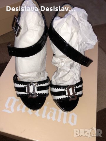 Бяло черно сандали на Galliano, снимка 1