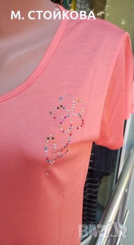 ЛИКВИДАЦИЯ! ПОСЛЕДЕН БРОЙ! Нощница едноцветна с камъни, снимка 2 - Рокли - 25708030