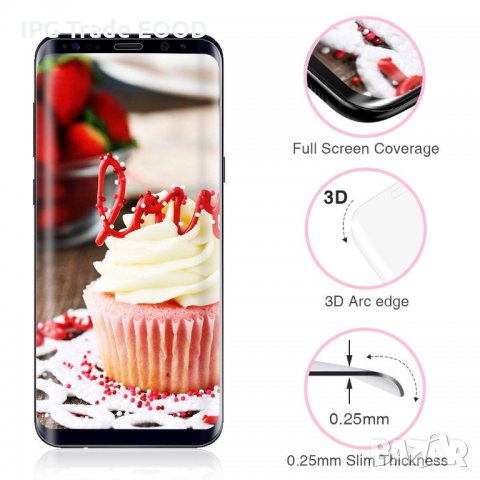Samsung Galaxy S8 Plus стъклен протектоr Цял, снимка 5 - Фолия, протектори - 23089480