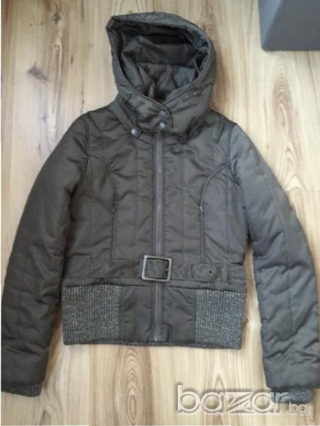 Дамско яке LEE COOPER оригинал, S, зелено, лъскаво, с качулка, с вата, щрик със СРЕБЪРНИ нишки, НОВО, снимка 7 - Якета - 12949407
