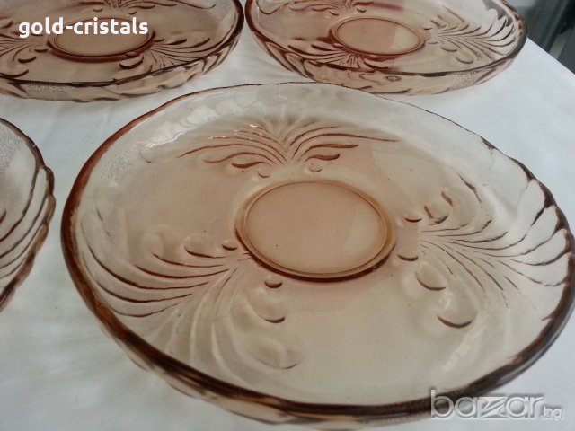 Стъклени чинии чинийки цветно стъкло, снимка 6 - Антикварни и старинни предмети - 19602222