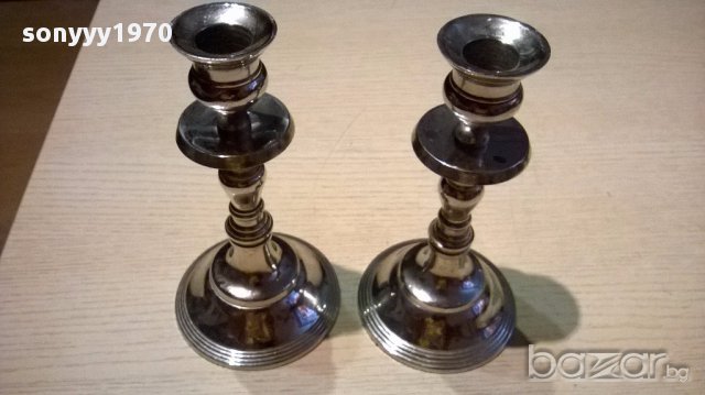 Свещници инокс 18/10см-основа кадифе-внос швеицария, снимка 4 - Антикварни и старинни предмети - 15470595