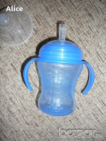  Нова неразливаща се чаша 240 мл Nuby + подарък кутийка за залъгалка, снимка 4 - Прибори, съдове, шишета и биберони - 8744940