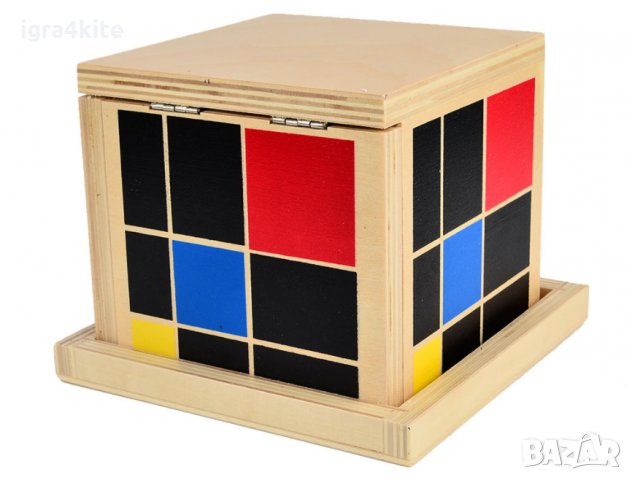 Montessori Trinomial Cube Монтесори Триномиално Сензорно Кубче, снимка 1 - Образователни игри - 25000005