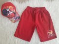 Къс панталон в червено -92 см./11457/, снимка 1 - Детски панталони и дънки - 21292350
