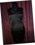 Черна  сатенена рокля , снимка 1 - Рокли - 19137156